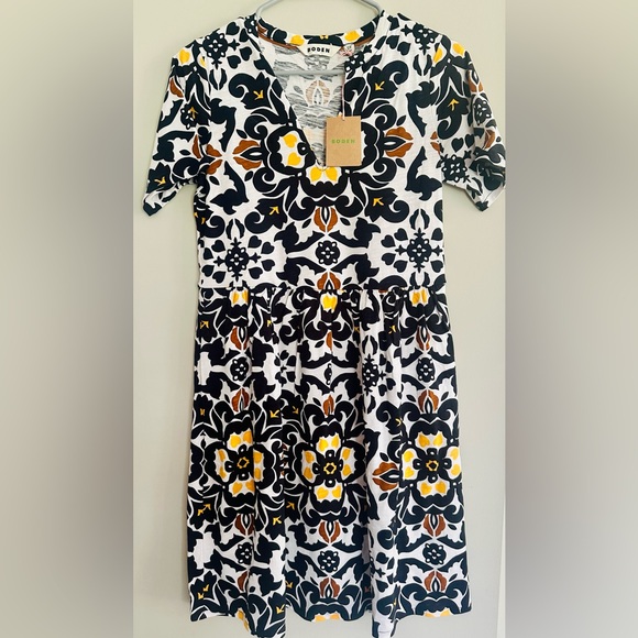 Boden - Easy Notch Neck Jersey Dress - Size 2 - Picture 1 of 4